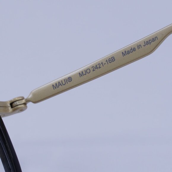 Maui Jim MJO2421 16B Eyeglasses Black/Gold 49mm Rectangle Frame - Picture 7 of 10